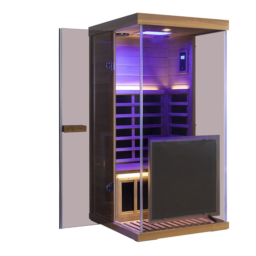 Wizzisaunas 909MX Low EMF Infrared Sauna with 4-Wavelength Red Light Therapy