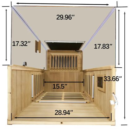 Wizzisaunas 909MX Low EMF Infrared Sauna with 4-Wavelength Red Light Therapy