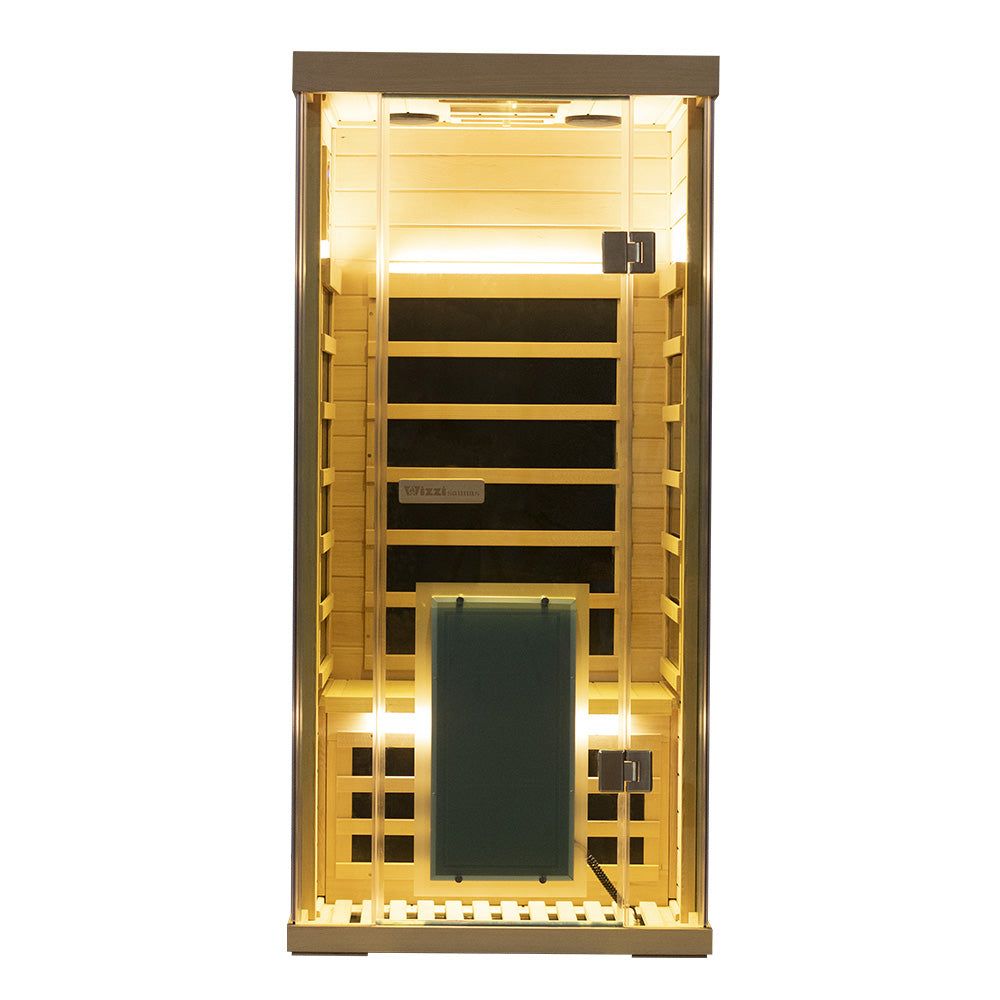Wizzisaunas S01 Low EMF Infrared Sauna with Red Light Therapy