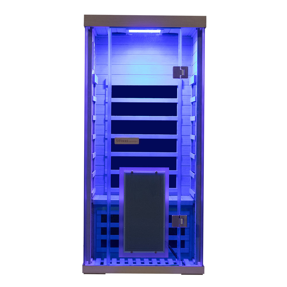 Wizzisaunas S01 Low EMF Infrared Sauna with Red Light Therapy