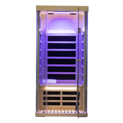 Wizzisaunas S01 Low EMF Infrared Sauna with Red Light Therapy