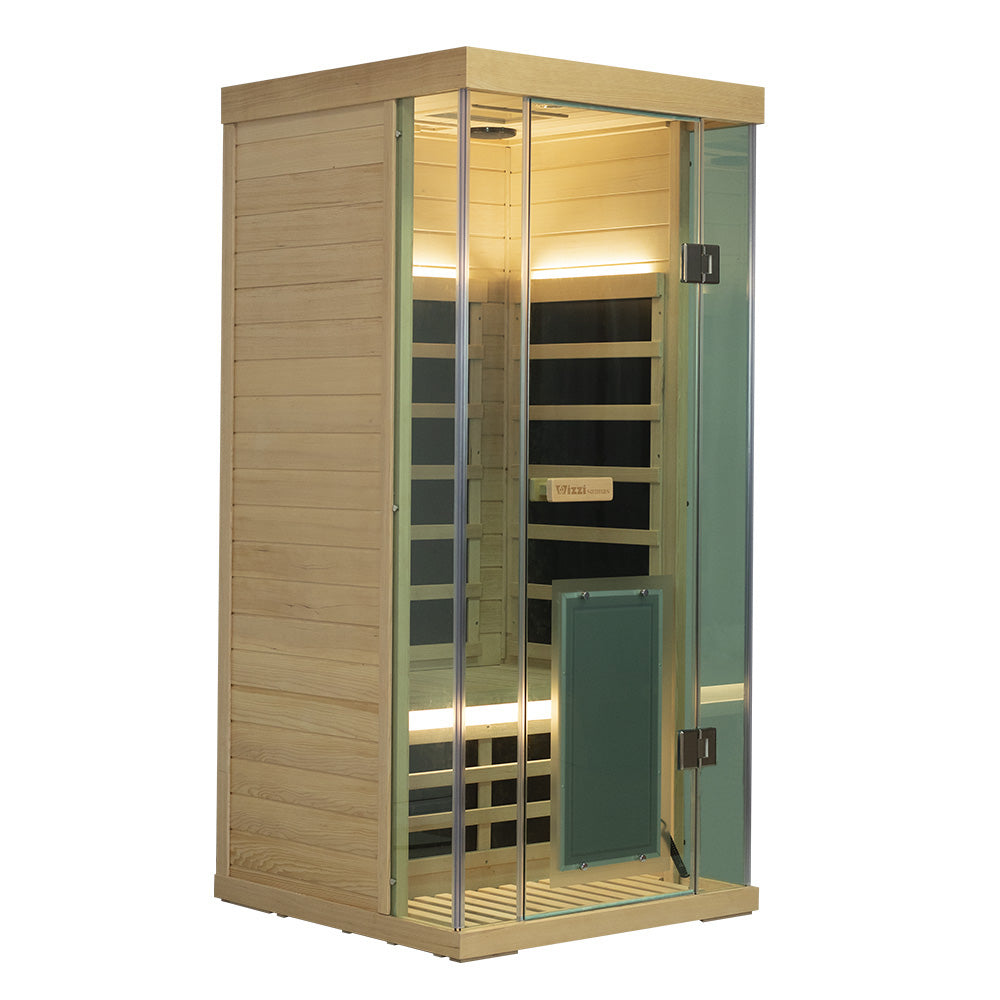 Wizzisaunas S01 Low EMF Infrared Sauna with Red Light Therapy