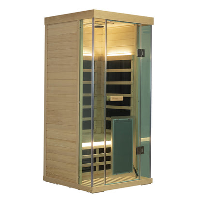 Wizzisaunas S01 Low EMF Infrared Sauna with Red Light Therapy
