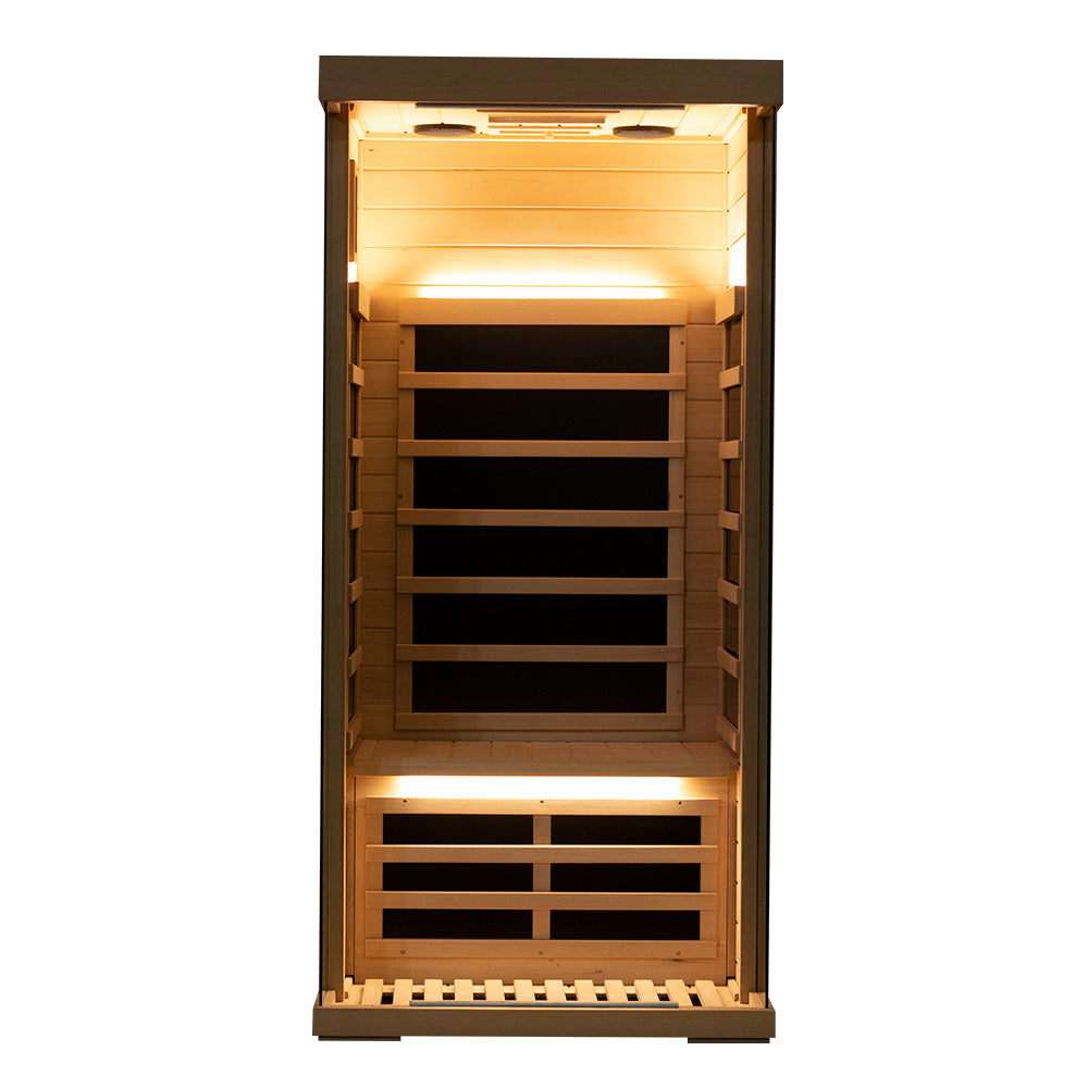 Wizzisaunas S01 Low EMF Infrared Sauna with Red Light Therapy