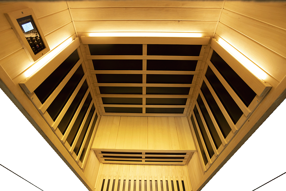 Wizzisaunas S02 2-Person Low EMF Infrared Sauna with Red Light Therapy