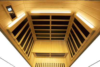 Wizzisaunas S02 2-Person Low EMF Infrared Sauna with Red Light Therapy