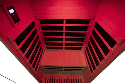Wizzisaunas S02 2-Person Low EMF Infrared Sauna with Red Light Therapy