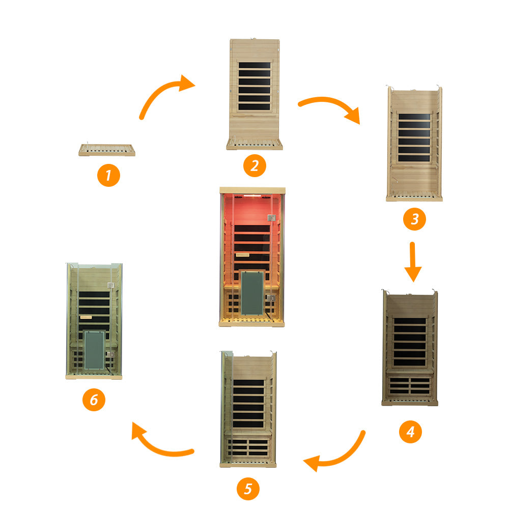 Wizzisaunas S01 Low EMF Infrared Sauna with Red Light Therapy