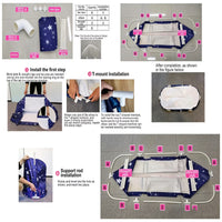 55In Portable Folding Bathtub for Bathroom, Hot Ice Bath Tub for 2 Person , Blue White