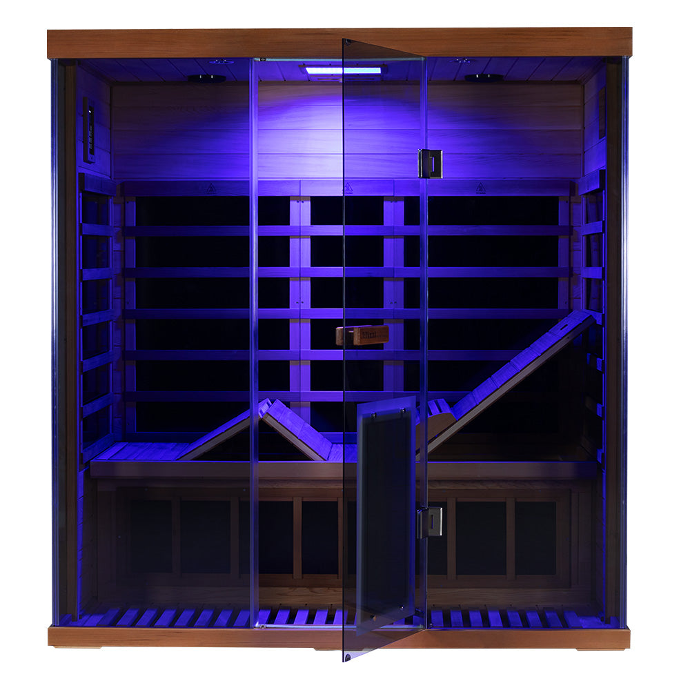 Wizzisaunas S03 3-Person Infrared Sauna with Red Light Therapy