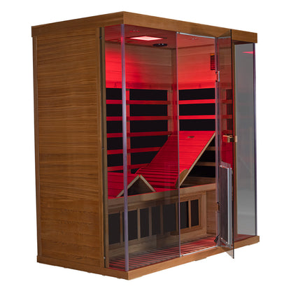Wizzisaunas S03 3-Person Infrared Sauna with Red Light Therapy