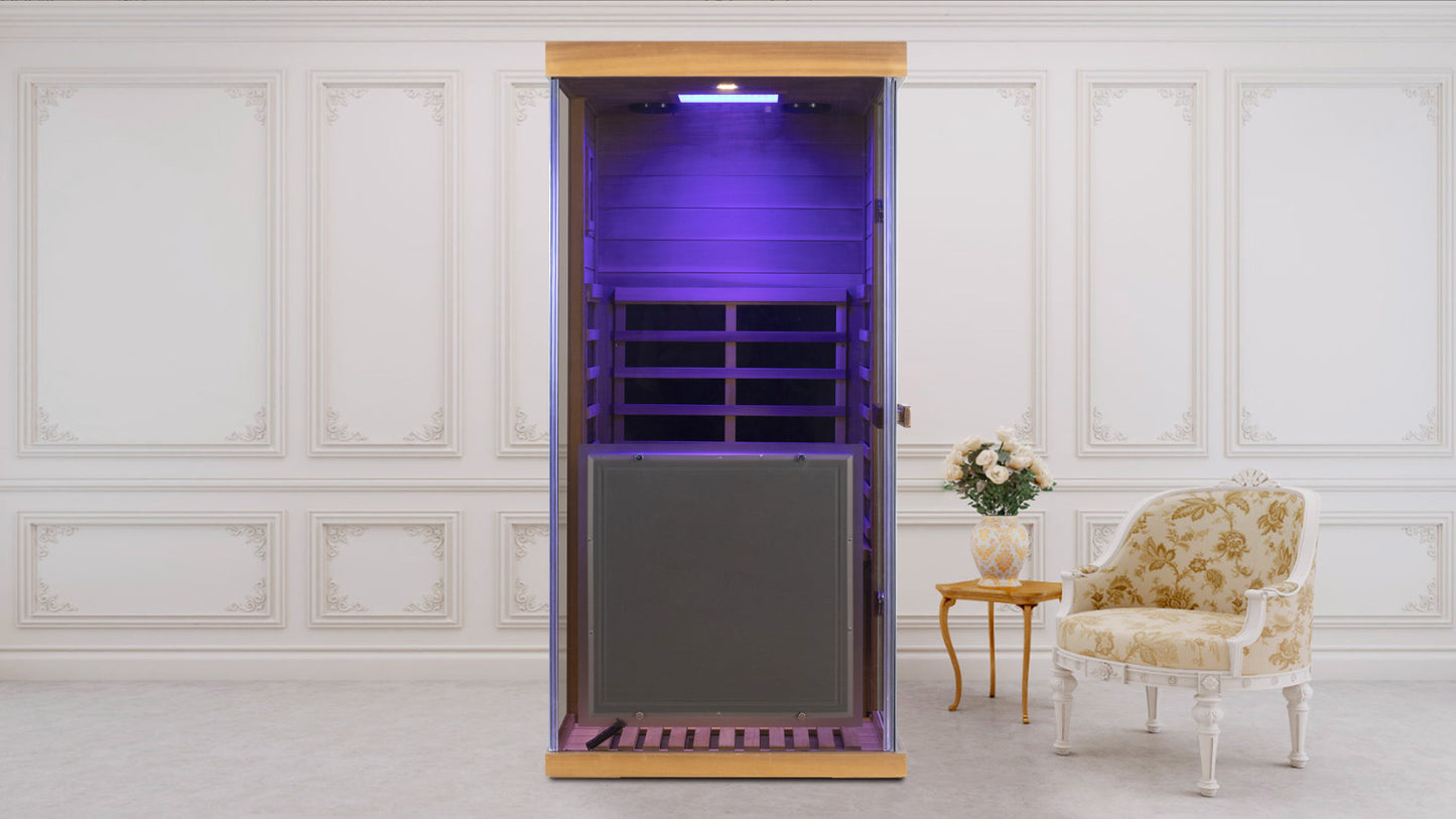 Wizzisaunas 909MX Low EMF Infrared Sauna with 4-Wavelength Red Light Therapy
