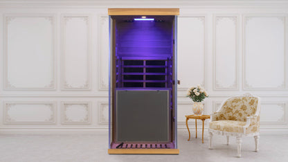 Wizzisaunas 909MX Low EMF Infrared Sauna with 4-Wavelength Red Light Therapy