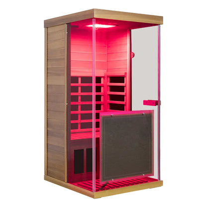 Wizzisaunas 909MX Low EMF Infrared Sauna with 4-Wavelength Red Light Therapy