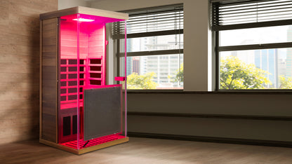 Wizzisaunas 909MX Low EMF Infrared Sauna with 4-Wavelength Red Light Therapy