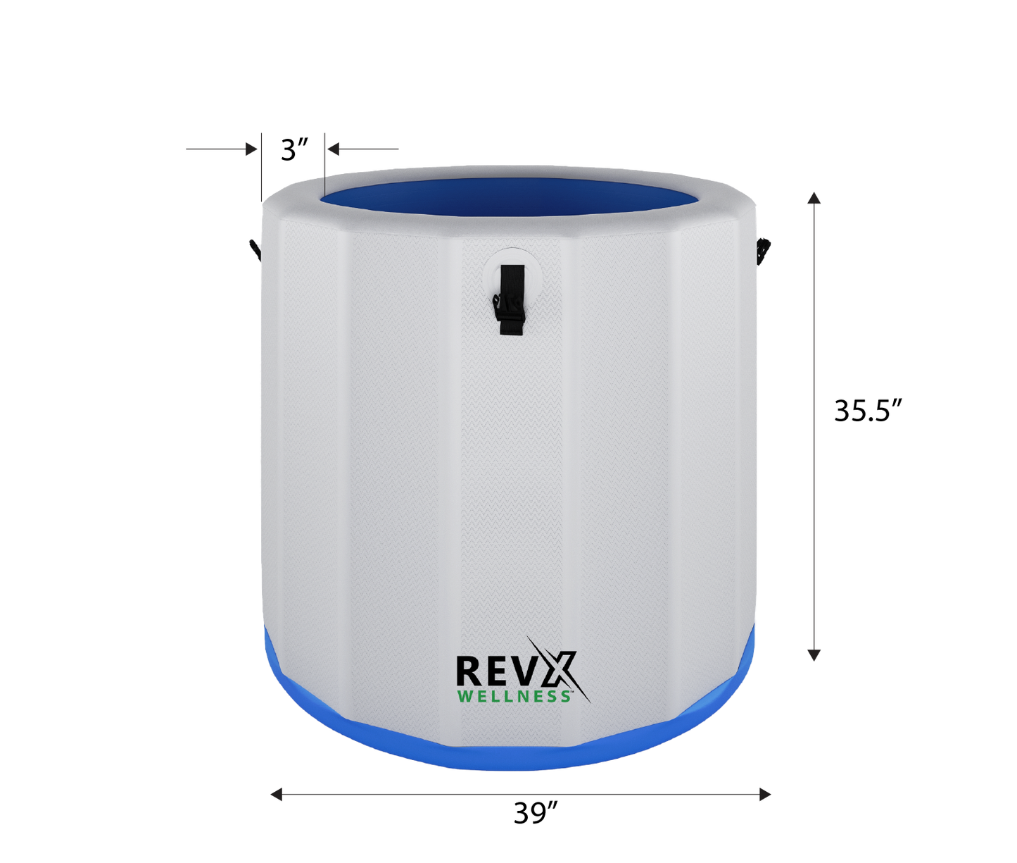 RevX Inflatable Cold Plunge Barrel with Inflatable Steps
