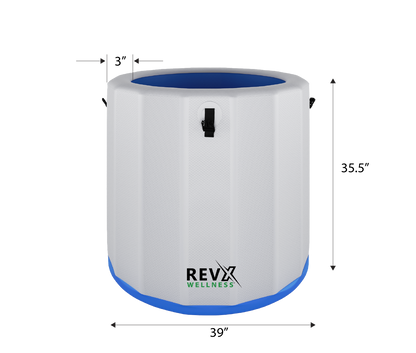 RevX Inflatable Cold Plunge Barrel with Inflatable Steps