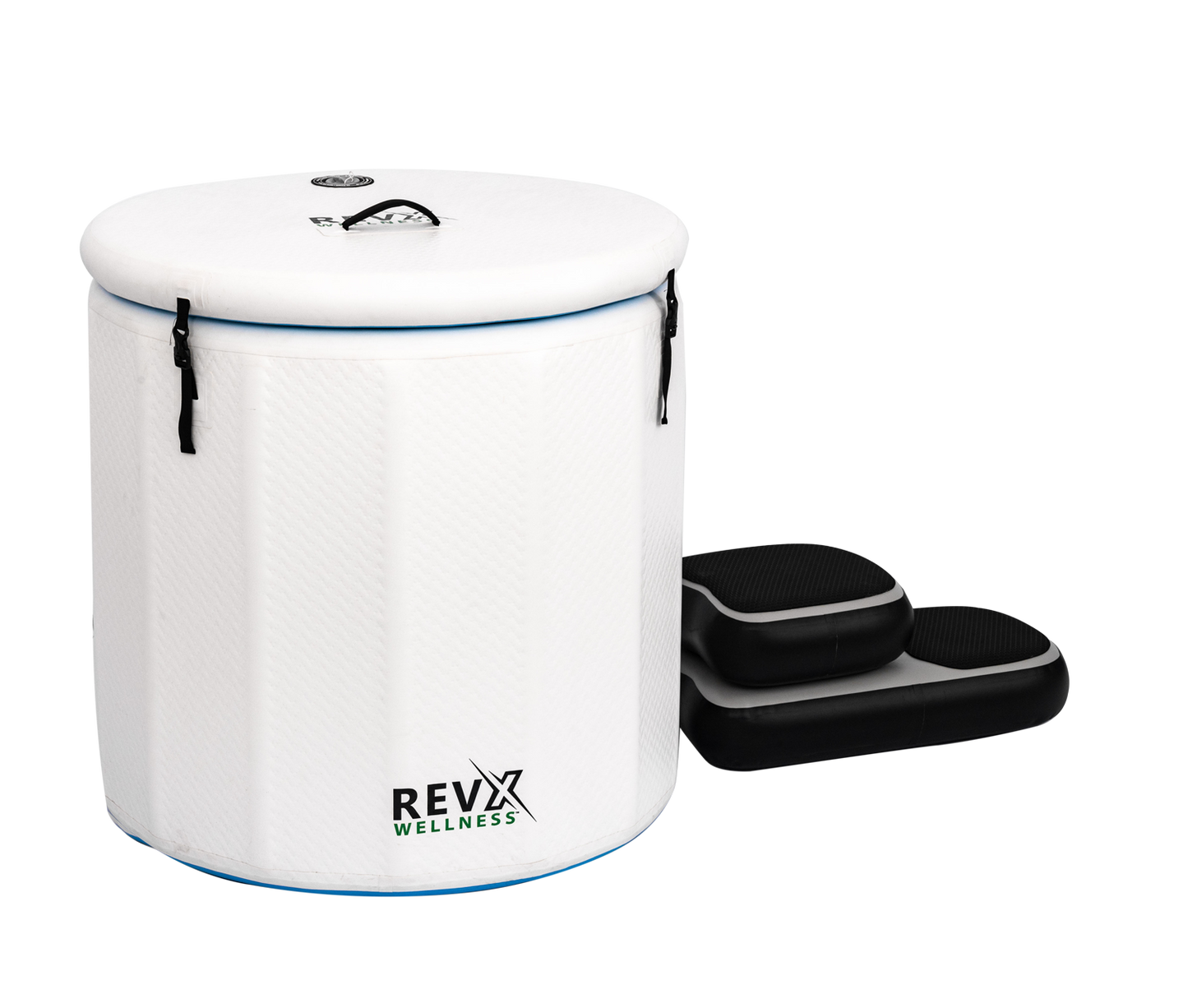 RevX Inflatable Cold Plunge Barrel with Inflatable Steps