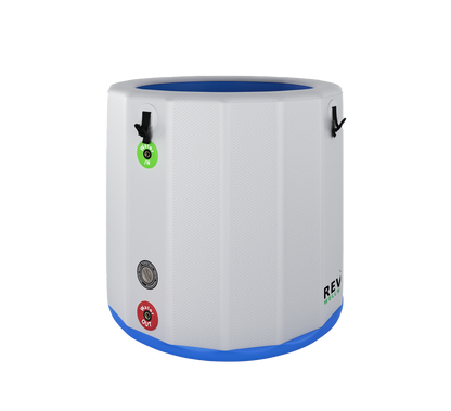 RevX Inflatable Cold Plunge Barrel with Inflatable Steps