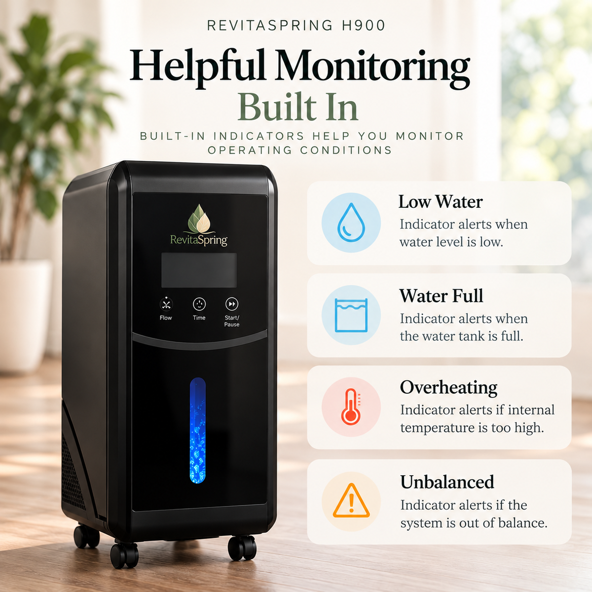 RevitaSpring H900 Molecular Hydrogen + Oxygen Generator