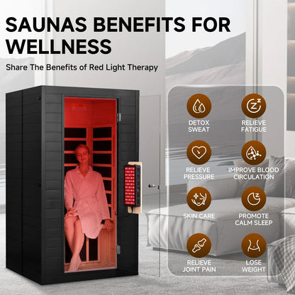 Neptune Full Spectrum Infrared & Red Light Therapy Sauna – 1–2 Person