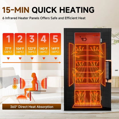 Neptune Full Spectrum Infrared & Red Light Therapy Sauna – 1–2 Person