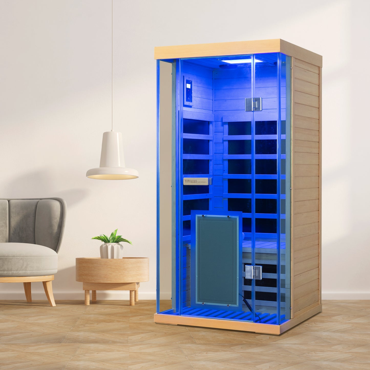 Wizzisaunas S01 Low EMF Infrared Sauna with Red Light Therapy