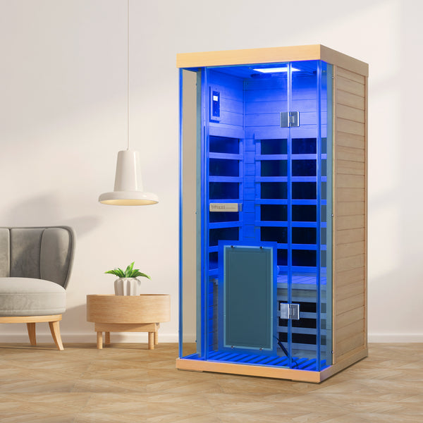 Wizzisaunas S01 Low EMF Infrared Sauna with Red Light Therapy
