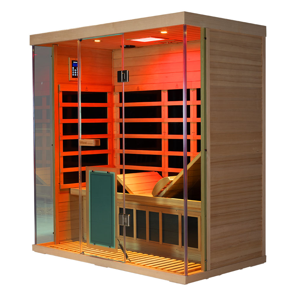 Wizzisaunas S03 3-Person Infrared Sauna with Red Light Therapy