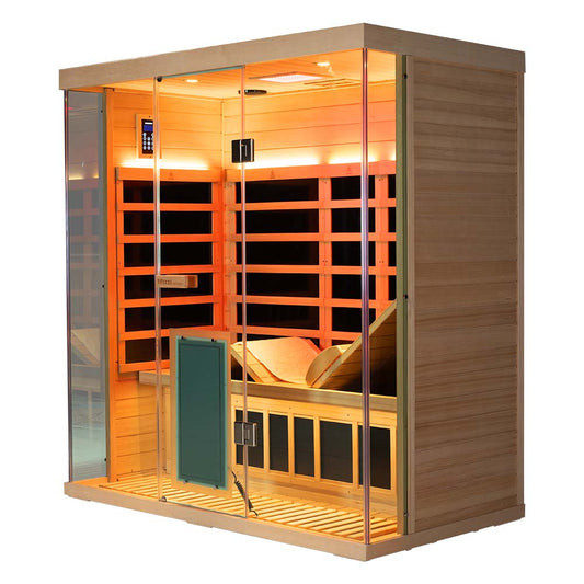 Wizzisaunas S03 3-Person Infrared Sauna with Red Light Therapy