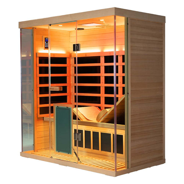 Wizzisaunas S03 3-Person Infrared Sauna with Red Light Therapy