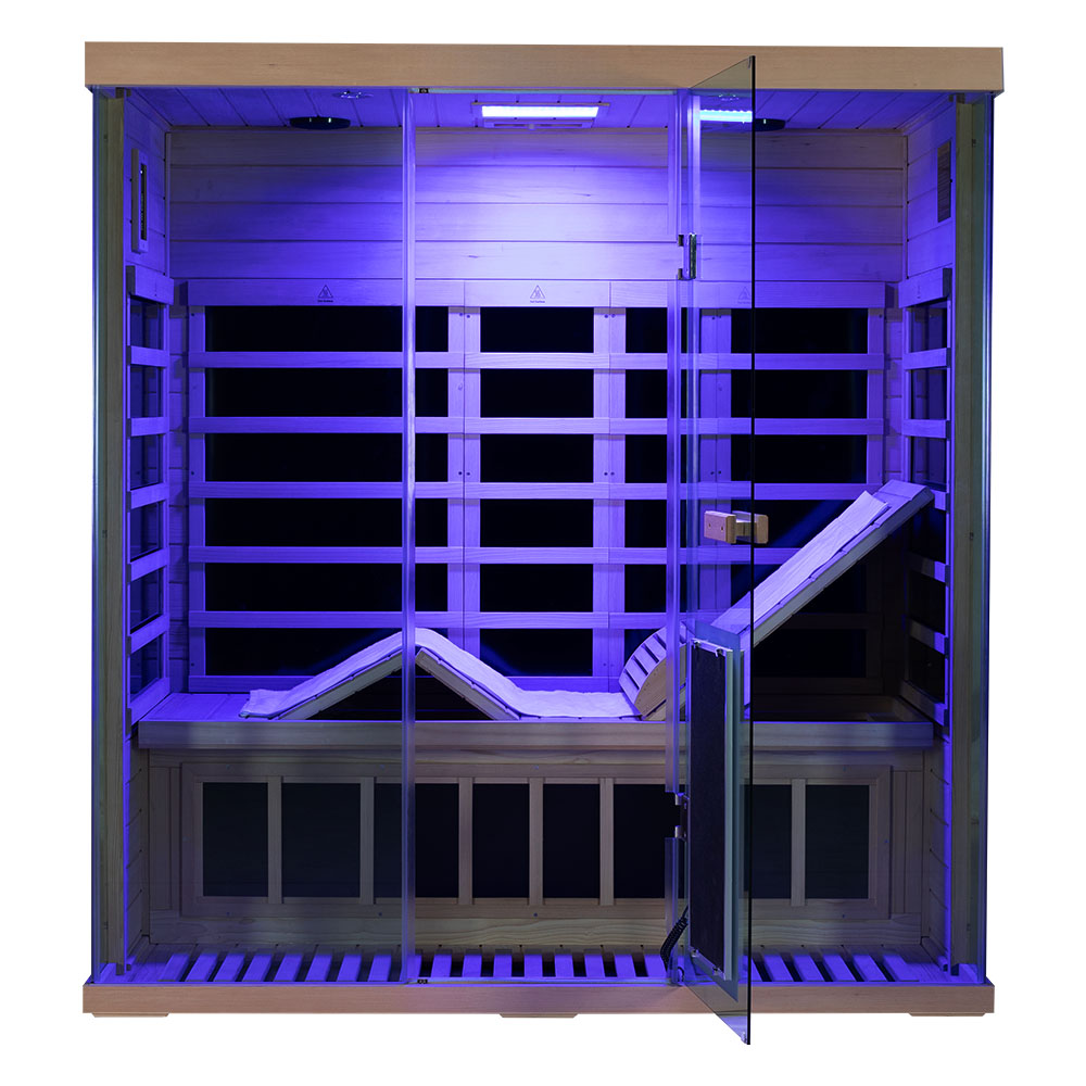 Wizzisaunas S03 3-Person Infrared Sauna with Red Light Therapy