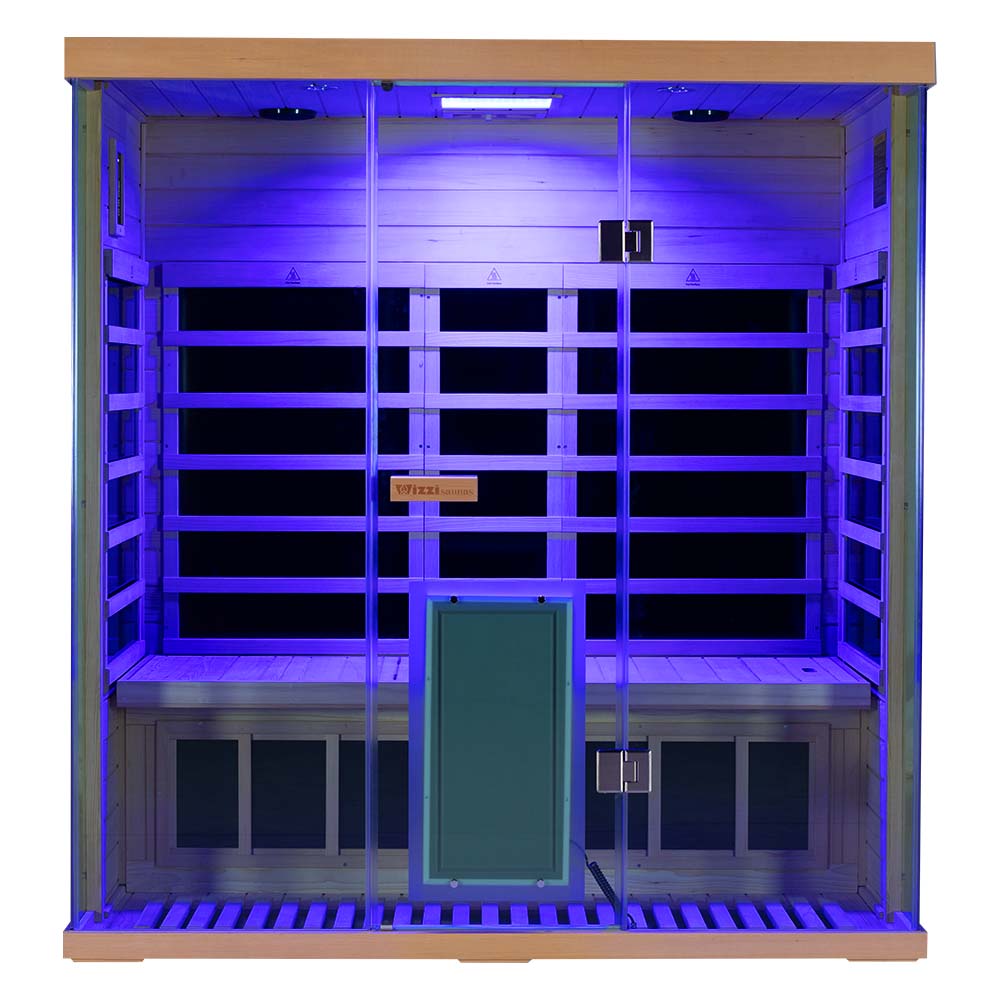 Wizzisaunas S03 3-Person Infrared Sauna with Red Light Therapy