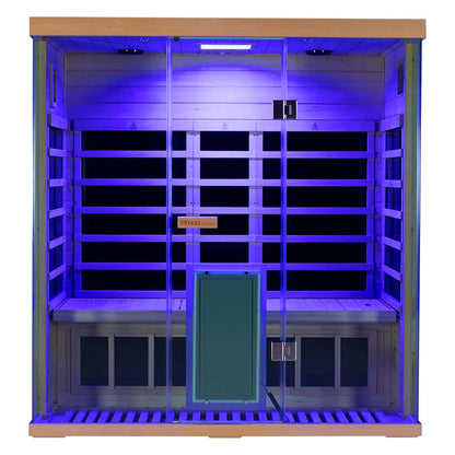 Wizzisaunas S03 3-Person Infrared Sauna with Red Light Therapy
