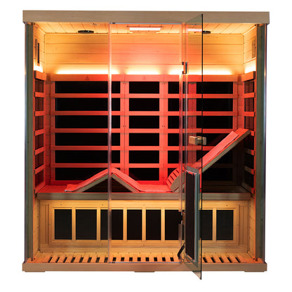 Wizzisaunas S03 3-Person Infrared Sauna with Red Light Therapy