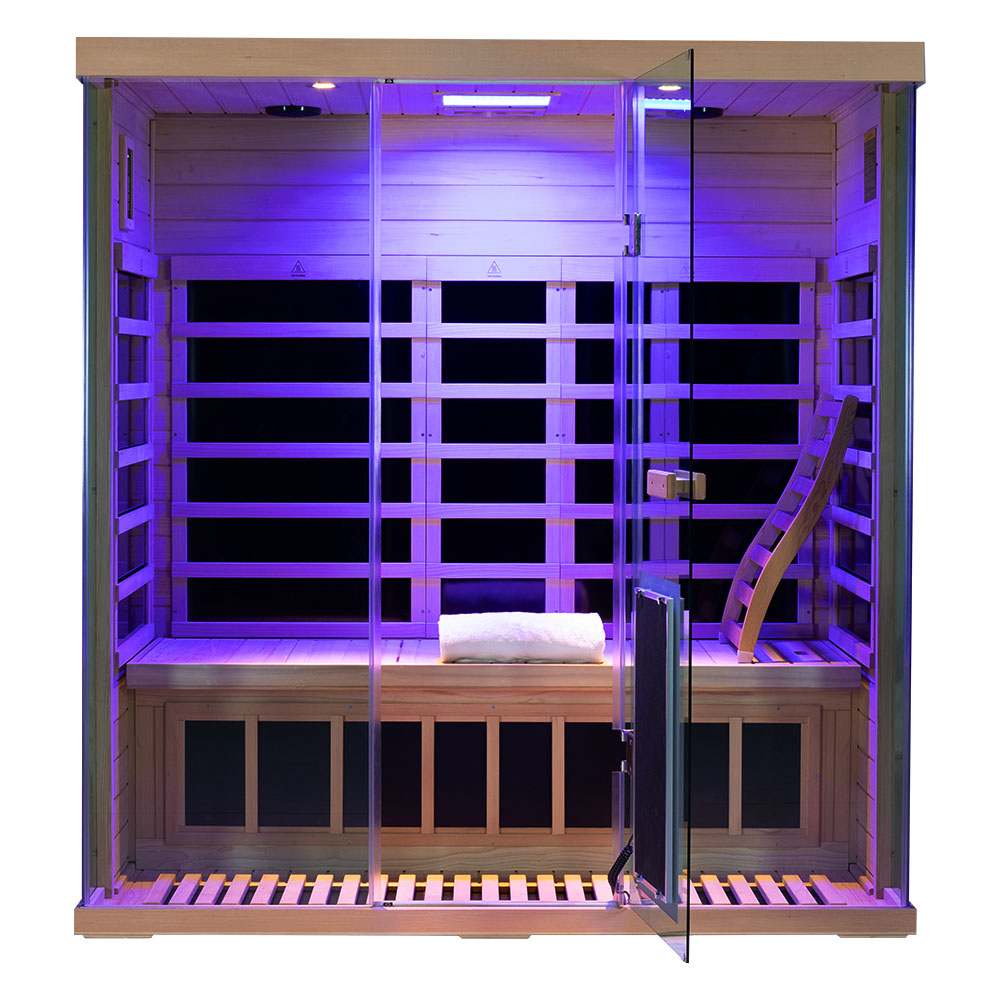 Wizzisaunas S03 3-Person Infrared Sauna with Red Light Therapy