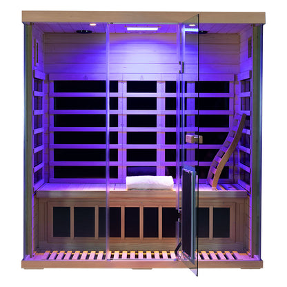 Wizzisaunas S03 3-Person Infrared Sauna with Red Light Therapy