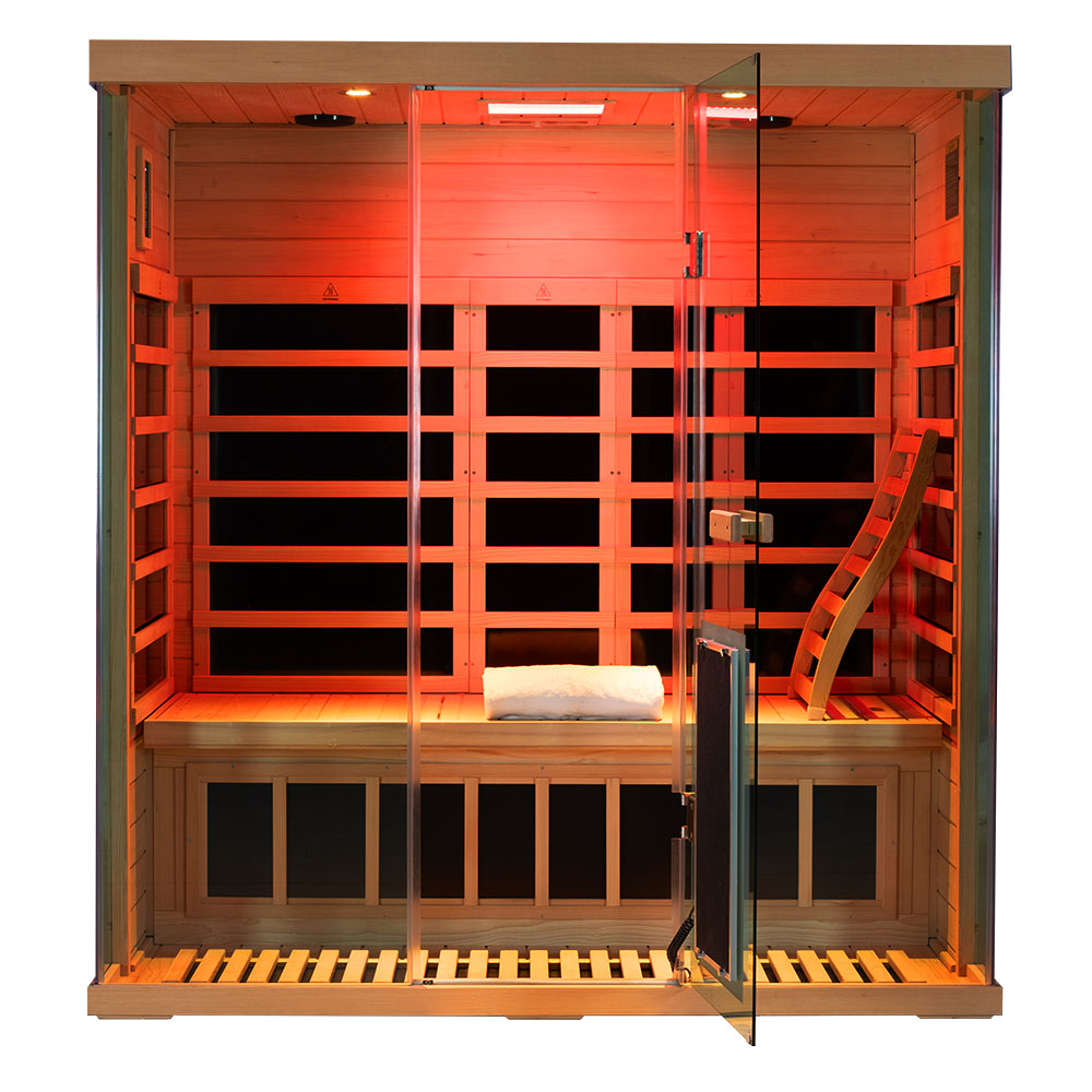 Wizzisaunas S03 3-Person Infrared Sauna with Red Light Therapy