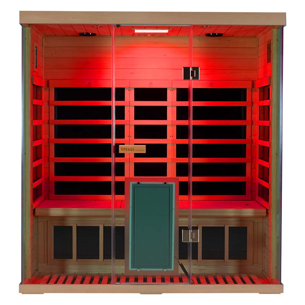 Wizzisaunas S03 3-Person Infrared Sauna with Red Light Therapy