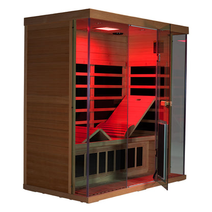 Wizzisaunas S03 3-Person Infrared Sauna with Red Light Therapy