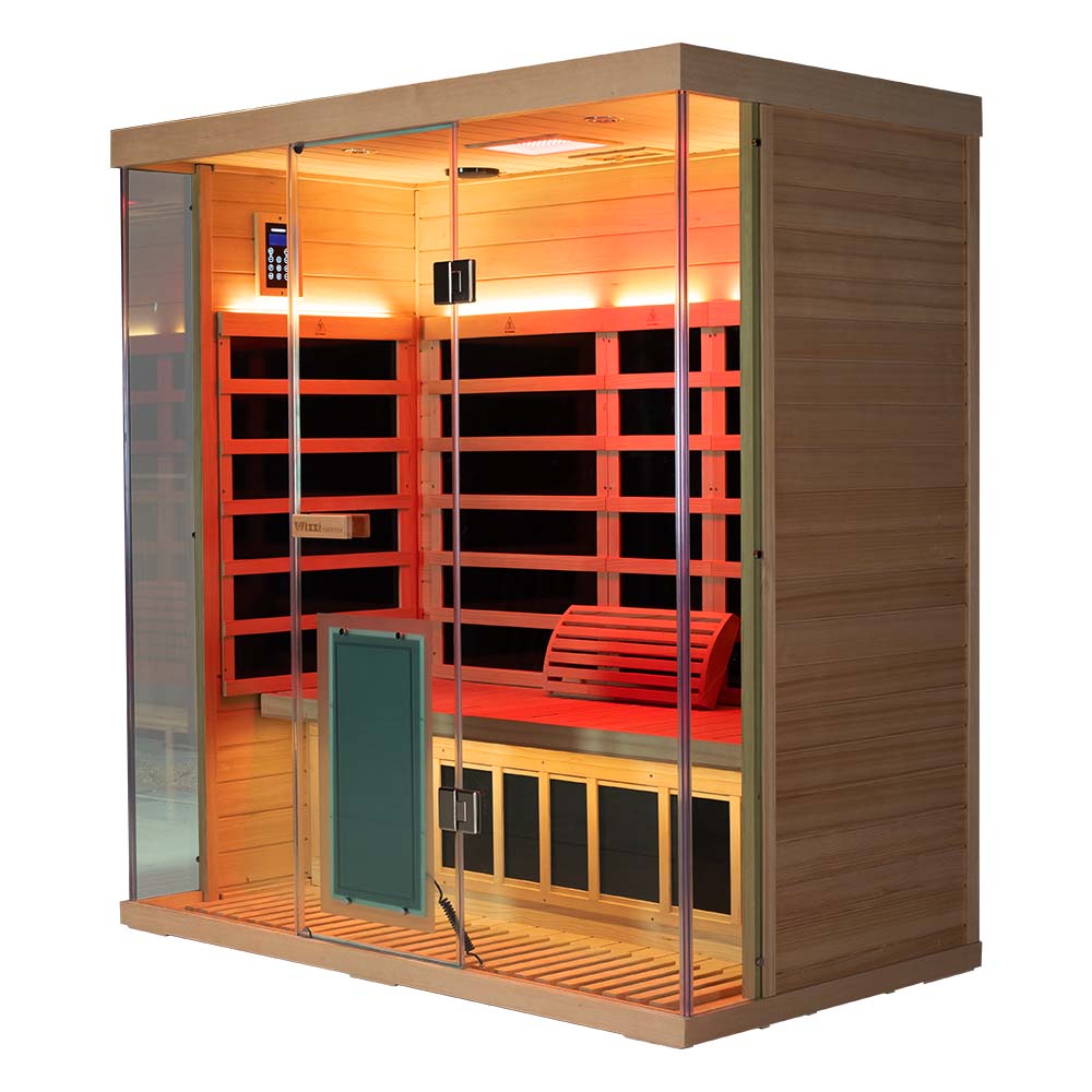 Wizzisaunas S03 3-Person Infrared Sauna with Red Light Therapy