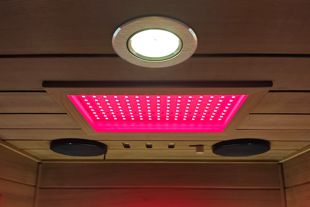 Wizzisaunas 909MX Low EMF Infrared Sauna with 4-Wavelength Red Light Therapy