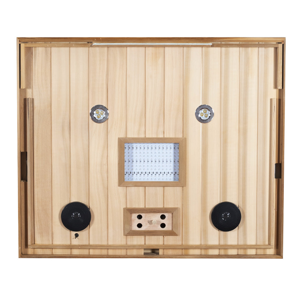 Wizzisaunas S02 2-Person Low EMF Infrared Sauna with Red Light Therapy