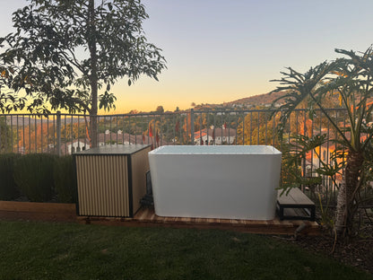 RevX Acrylic X Tub Cold Plunge with LUX High Performance Chiller and Filtration System