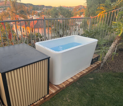 RevX Acrylic X Tub Cold Plunge with LUX High Performance Chiller and Filtration System