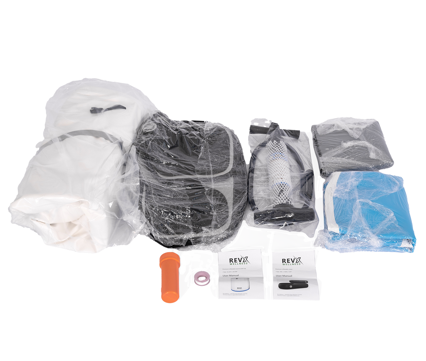 RevX Inflatable Cold Plunge Barrel with Inflatable Steps
