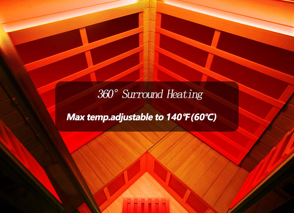 Wizzisaunas S07 2–3 Person Low EMF Infrared Sauna with Red Light Therapy