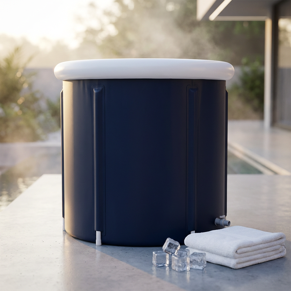 Large Ice Bath Tub Outdoor with Portable Bathtub Athletes Cold Water Therapy Tub Folding Bath Bucket PVC Spa Bathtub
