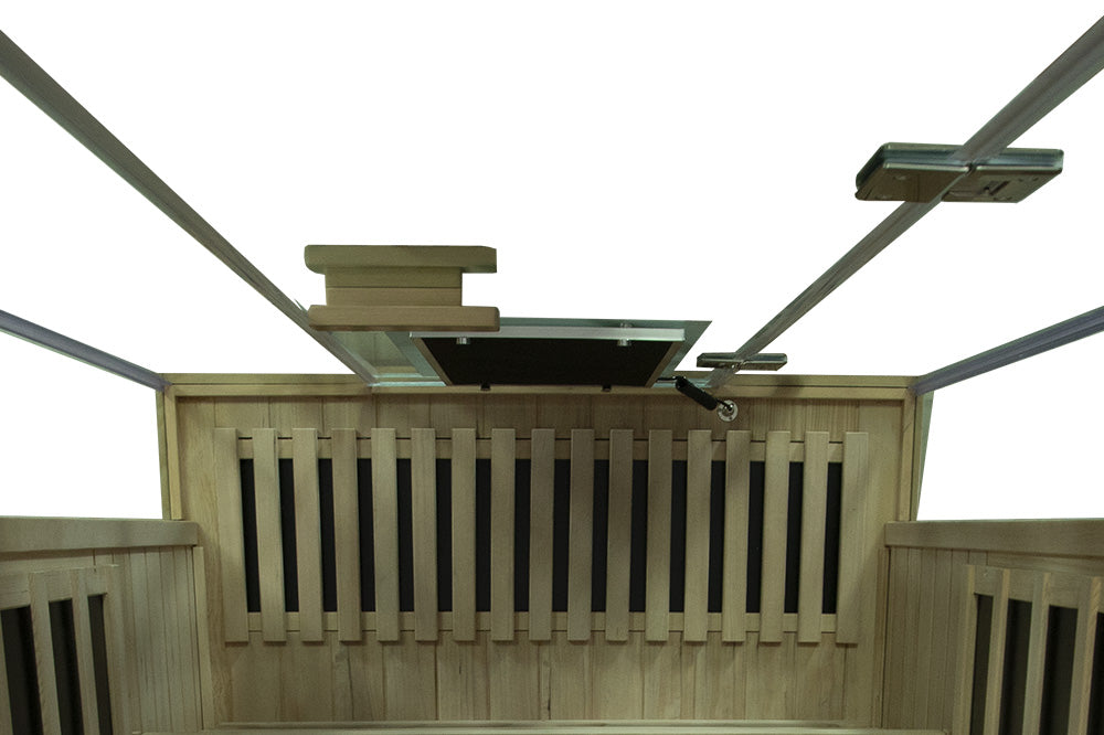 Wizzisaunas S02 2-Person Low EMF Infrared Sauna with Red Light Therapy