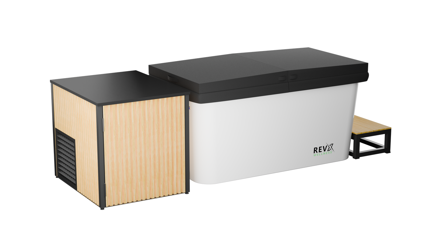 RevX Acrylic X Tub Cold Plunge with LUX High Performance Chiller and Filtration System